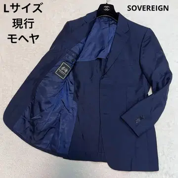L 사이즈 SOVEREIGN 테일러드 자켓 모헤어 네이비 싱글