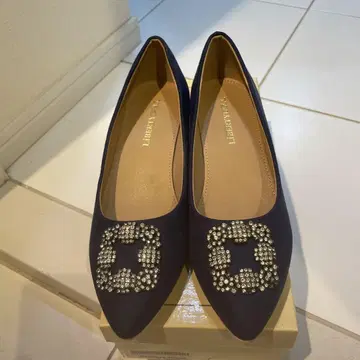 [ 25cm ] 네이비 비쥬 플랫슈즈