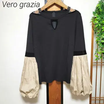 Vero grazia 베로 그라치아 벌룬 소매 상의 긴팔 울