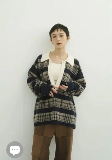Knuth Marf 빈티지 라거 니트/네이비 베이지