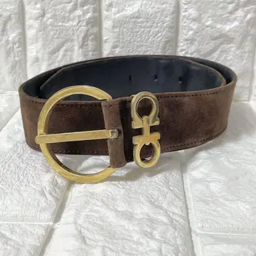 Salvatore Ferragamo 페라가모 스웨이드 벨트 골드