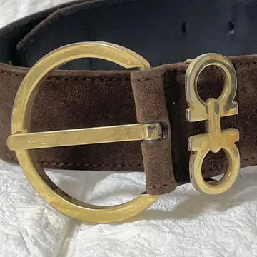 Salvatore Ferragamo 페라가모 스웨이드 벨트 골드