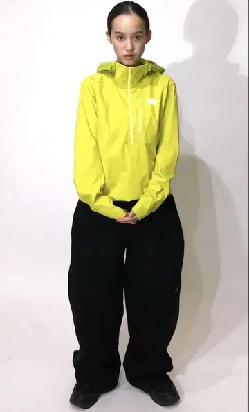더블니 크로스 블랙 코튼 워크 팬츠