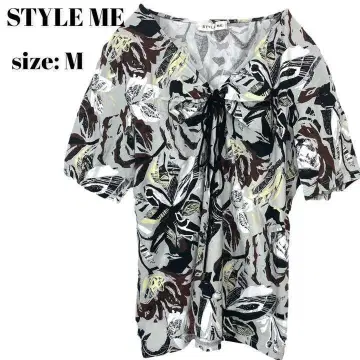 STYLE ME 스타일 셔츠 상의 블라우스 꽃무늬 스타일 M