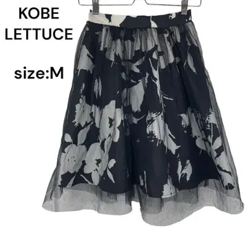 KOBE LETTUCE 고베 레터스 스커트 무릎 기장 레이스 M 허리밴딩