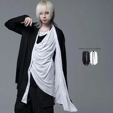 civarize V 락 가디건 ah 드레이프 레이어드