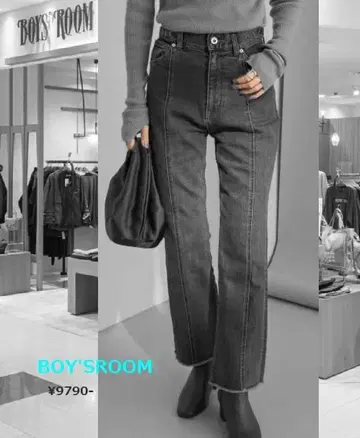 BOY'S ROOM 스트레치 데님 스트레이트 팬츠