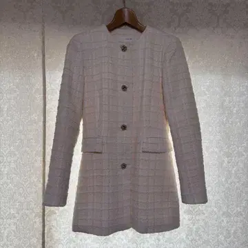 ZARA 트위드 자켓 화이트