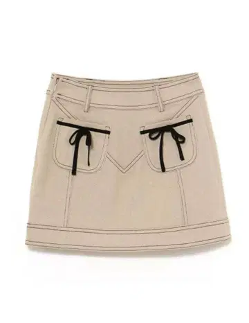 ANDMARY Back ribbon mini skirt