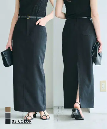 [HARUKA DESIGN] 백슬릿 하이웨스트 타이트 스커트 블랙