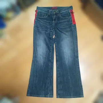 BCBG Y2K 와이드 플레어 데님 헤이세이 오니 그런지