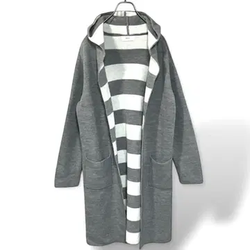 AZUL BY MOUSSY 후디 롱 가디건 [ M ] 그레이 보더