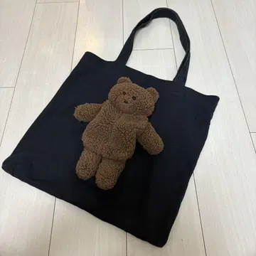 메리제니 곰 토트백 Teddy 캔버스 tote
