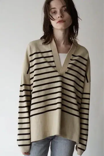 CLANE WIDE HENRY NECK BORDER TOPS