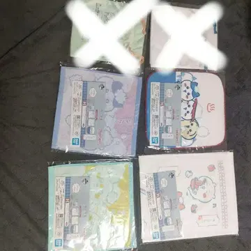 치이카와(먼작귀) 제일복권 H상 패브릭 컬렉션 4종 세트