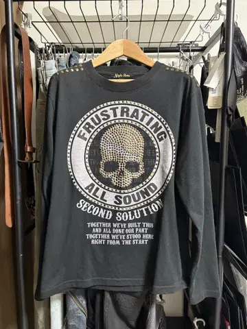 스컬 t셔츠 롱t