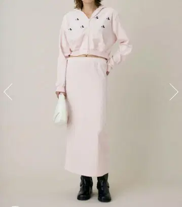 MOUSSY 디즈니 VELOUR 집업 후디 스커트 세트