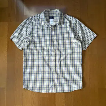 00s 파타고니아 체크 셔츠 오가닉 코튼 반팔
