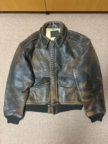 아비렉스 A-2 브라운 AVIREX 가죽 재킷