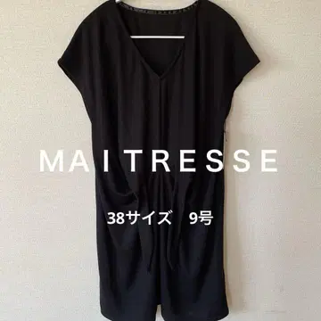 MAITRESSE 블랙 V넥 드레이프 튜닉 38