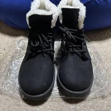미사용! SPORT FASHION SHOES 퍼 달린 블랙 어그 부츠