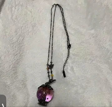ANNA SUI 보라색 보틀형 펜던트 목걸이