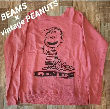 BEAMS PEANUTS 라이너스 맨투맨 스누피 복각 라이너스