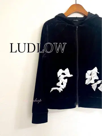 [ 미착용 새상품 ] LUDLOW 라벨로 벨로아 집업 후드티