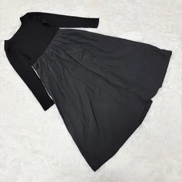 오메카시 오메카시 전체 골격 가늘어 보임! 도킹 플레어 원피스 M