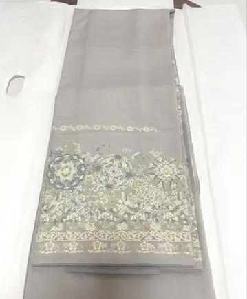 야마구치 미술 직물 총 자수 호몬기 순수 실크