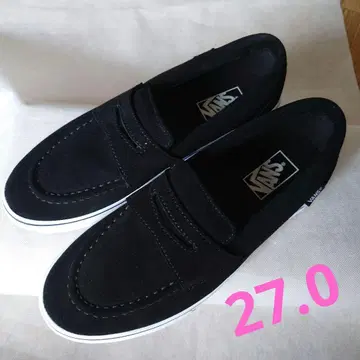 VANS 반스 로퍼 V196CF BLACK/WHITE 27cm