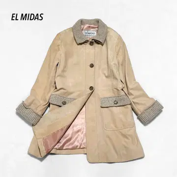 [ EL MIDAS ] 엘르미다 가죽 자켓 양가죽 울 캐시미어 사이즈 M