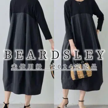 미사용급 2024 비어즐리 BEARDSLEY 말 원피스 코쿤 블랙