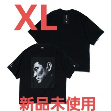 반팔 오버 사이즈 코튼 T셔츠 타카쿠라 켄 x 에이 라쿠야 블랙 XL