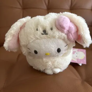 키티 봉제 인형 앉은 토끼 인형 새상품 택 포함