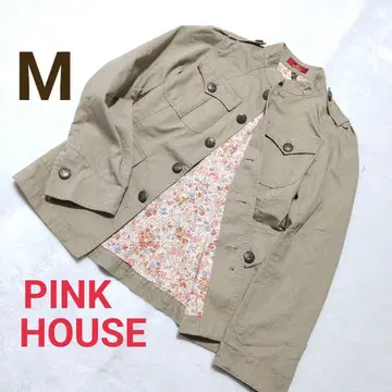 핑크하우스 PINK HOUSE 밀리터리 자켓 M 안감 꽃무늬