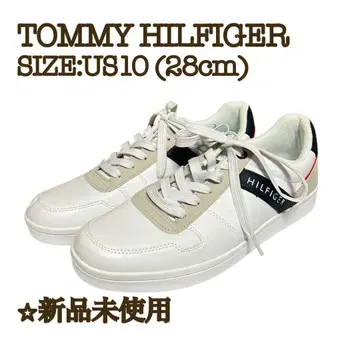 [ 새상품 ] 타미힐피거 남성용 스니커즈 28cm 트리코 화이트 가죽