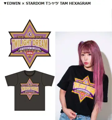 STARDOM 에드윈 나카노 타무 T셔츠 TAM HEXAGRAM