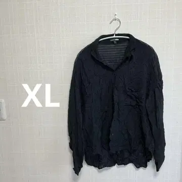 [ 인기 상품 ] 시스루 크링클 셔츠 블라우스 빈티지 코디 XL