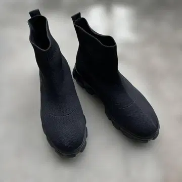 블랙 니트 부츠 25cm