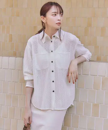 코코딜 택 포함 새상품 레이스 셔츠 블라우스 25AW
