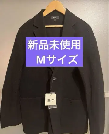 미사용 새상품 유니클로C 25AW 니트 자켓 블랙 M 사이즈