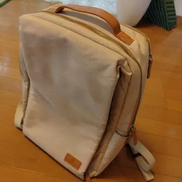 NORDACE 베이지 캔버스 백팩