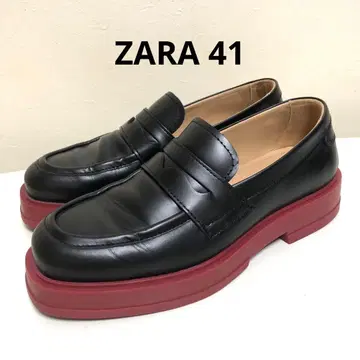 ZARA 로퍼 블랙 레드 밑창 41