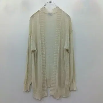 4 네이비 베이지 긴팔 가디건 버튼리스 버튼리스