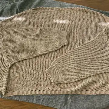 Omekashi 린넨 와이드 니트 풀오버