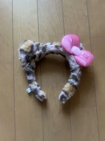 레오파드 무늬 갸루 키티 머리띠