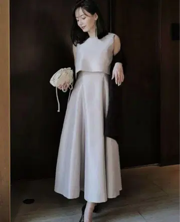 아뉴앙스 2way 콤비네이션 원피스 베이지
