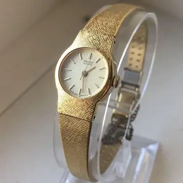 SEIKO 골드 쿼츠 뱅글 작동품 손목시계