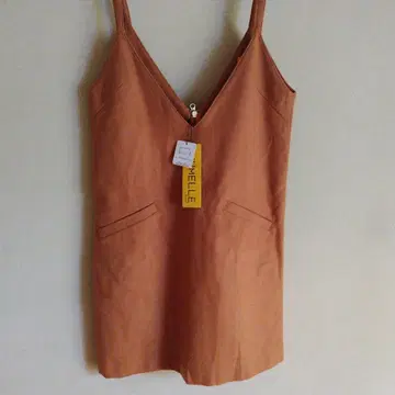 택 포함 오버롤 스커트 울 혼합 카멜 프리 사이즈